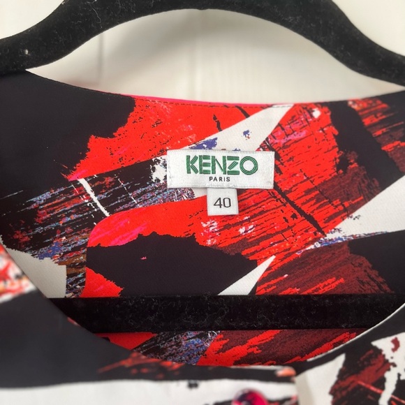 KENZO Paris Colourful Abstract Button Blouse - Picture 3 of 8